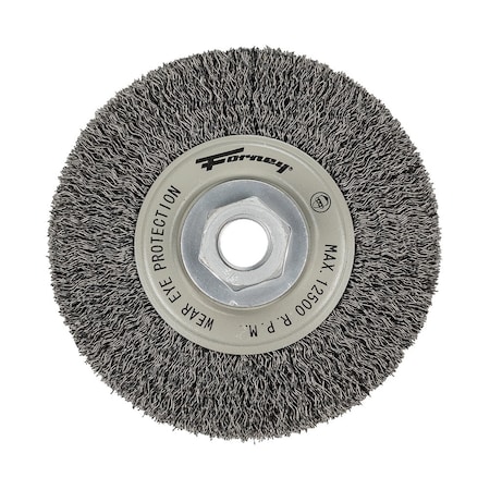 Forney Command PRO Wire Wheel, Crimped, 4-1/2 in x .014 in x 5/8 in-11 72819